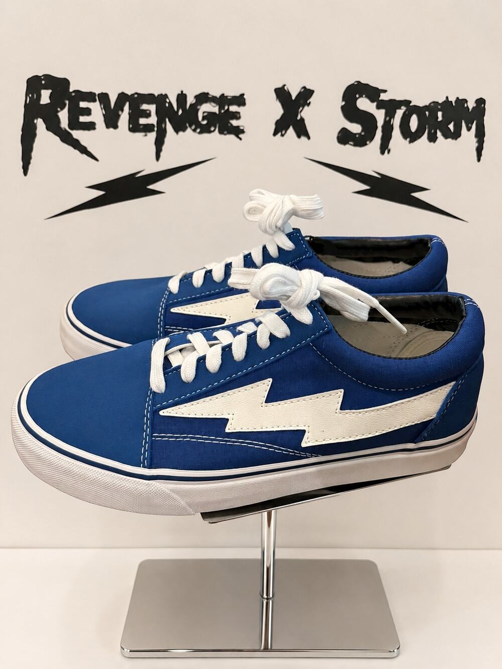 NWB Revenge X Storm Low Top Blue White Bolt Sneakers Men’s 7